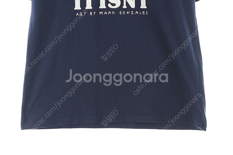 (M) 마크곤잘레스 반팔 티셔츠 네이비 빅 프린팅 올드...--2