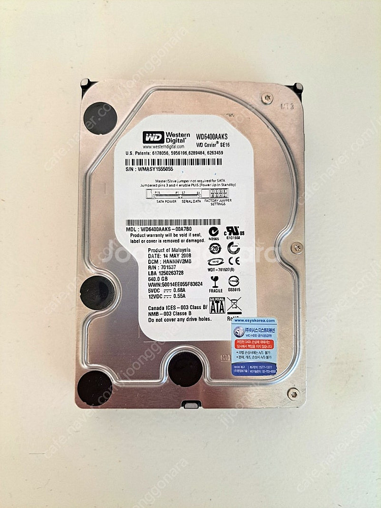 SATA HDD 3.5인치 데스크탑용 중고 하드디스크,...--0