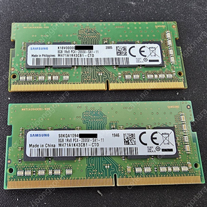 삼성 노트북 램 DDR4 2666 8GB x 2개 (=16GB) 셋트 판매합니다.