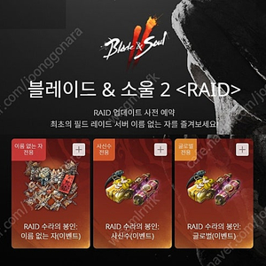 블레이드&소울2 <RAID> 사전예약 3종 쿠폰 여러개 싸게 판매해요.