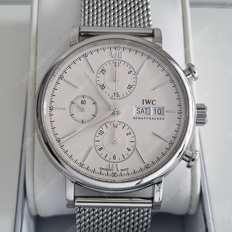 IWC 포르토피노 크로노 42mm 흰판 IW391009(오버홀 완료)