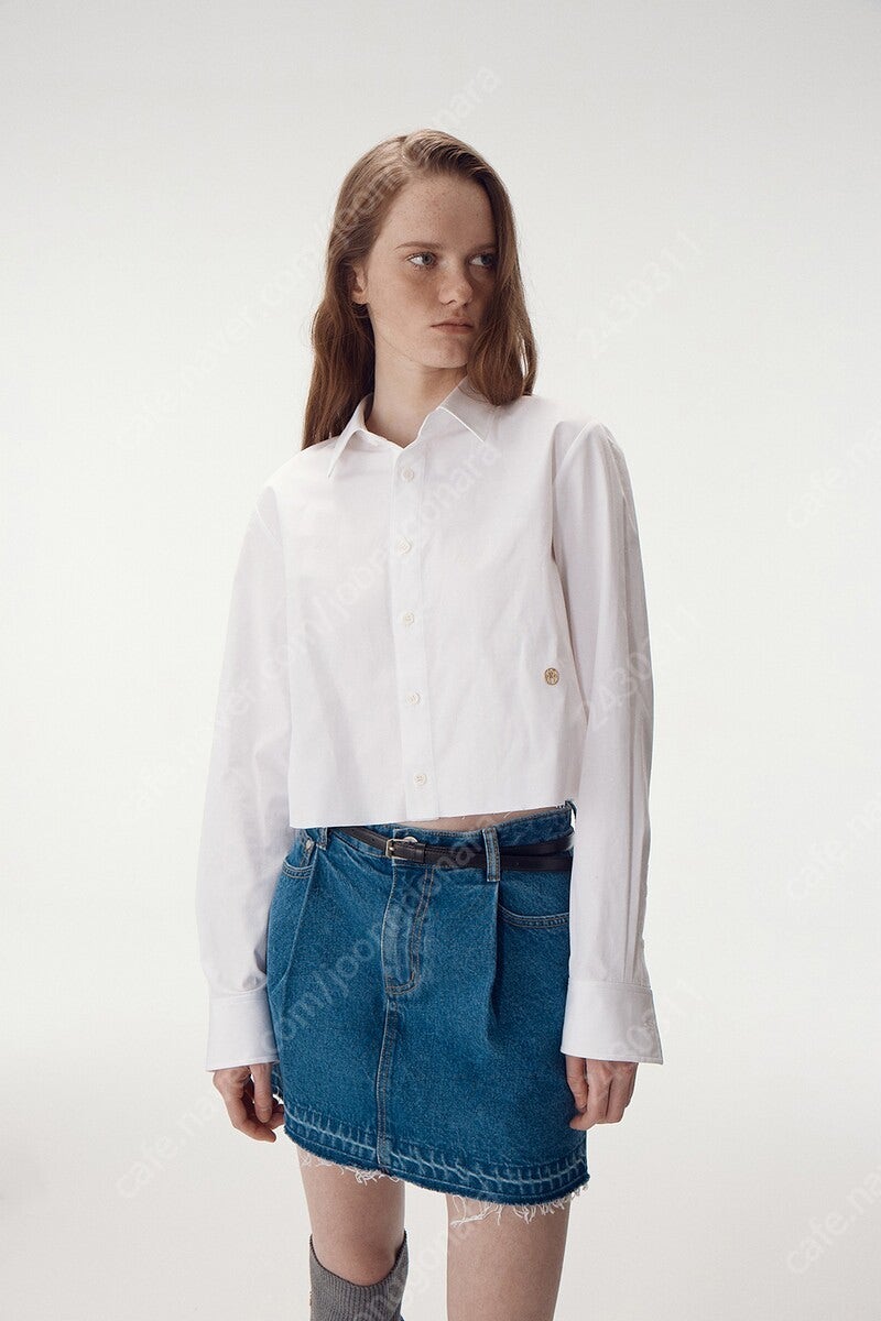 MAISONMARAIS 메종마레 Crop Shirts White 크롭 셔츠 화이트 컬러 남방 판매