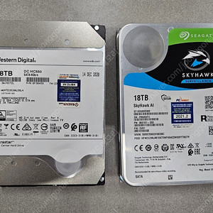 18TB SATA HDD (씨게이트 IRON WOLF/ W.D)