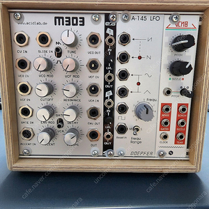 acidlab m303, doepfer a145 lfo, hexinverter vcno 모듈러신스 케이스포함