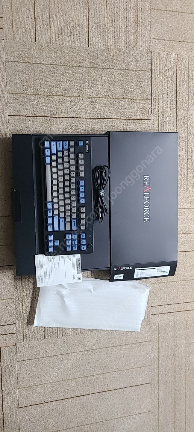 Realforce R3TL BT 그레이 블루 저소음 APC 30g 균등 영문 (텐키레스) - R3HDL3