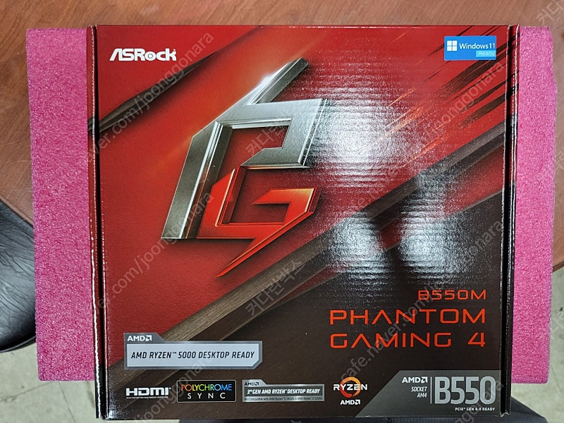 ​[ASRock] B550M Phantom Gaming 4+라이젠 5600(신품,쿨러포함)