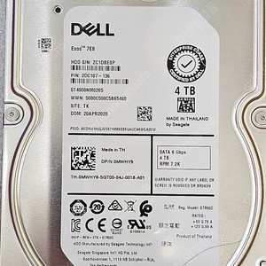 DELL oem 시게이트 Seagate 4TB 디스크 판매합니다.