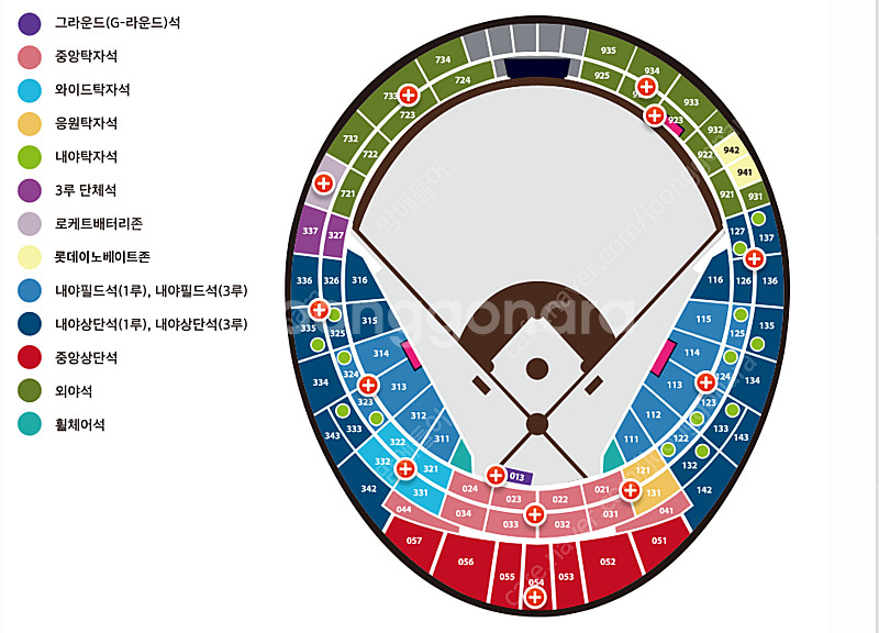 롯데 자이언츠 7월13일 토요일 1루석 3자리 삽니다--0