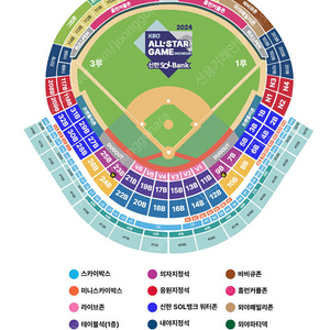 올스타전 프로야구 7/6(토) 1층 17블럭 3인석 // 외야파티덱(8인) // 내야패밀리존 5인 테이블 양도합니다.