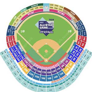 <최저가> KBO 올스타 야구 인천 중앙 3,4층 지정석 2/3/4연석 양도