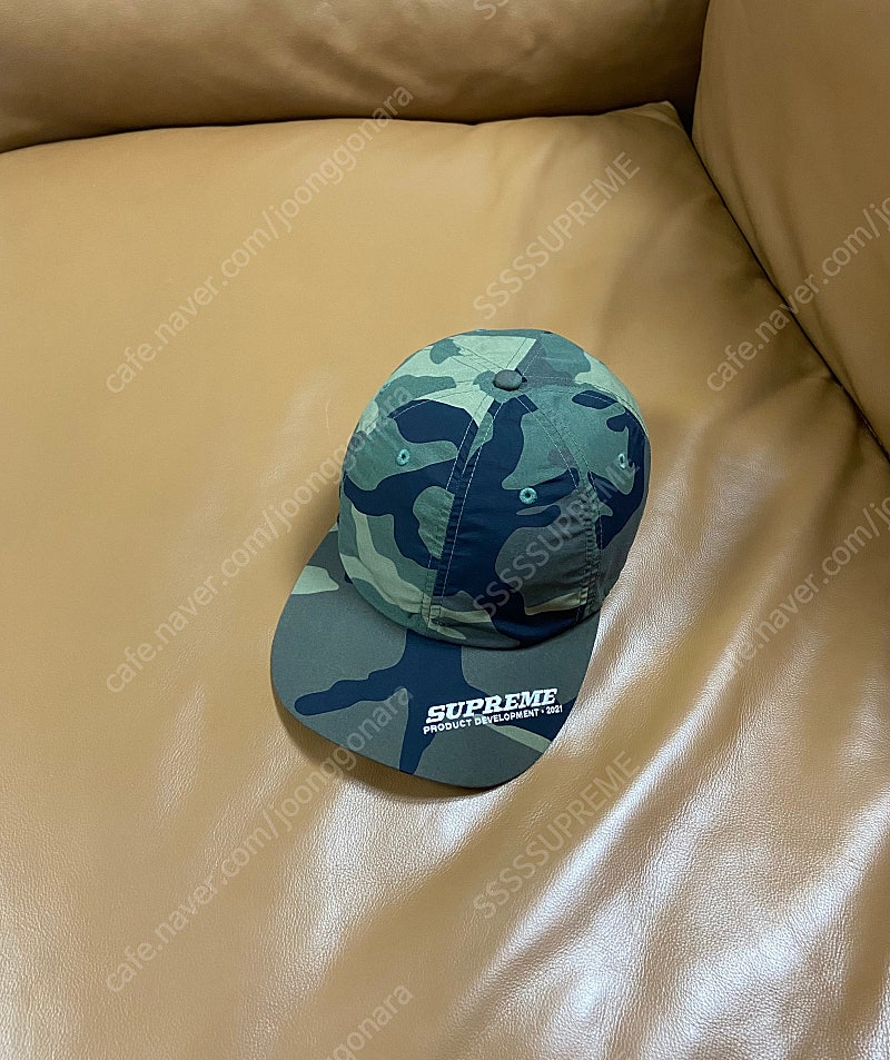 Supreme 슈프림 카모 6패널 볼캡 모자 (Visor Logo Camo)