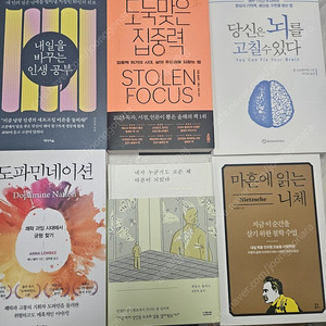 도파민네이션,도둑맞은 집중력,내일을 바꾸는 인생공부,마흔에읽는니체,당신은뇌를고칠수있다