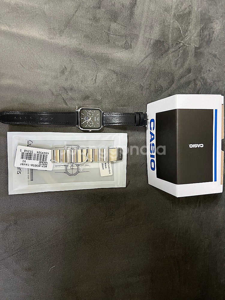 카시오 문페이즈 블랙 MTP-M305D-1A--3