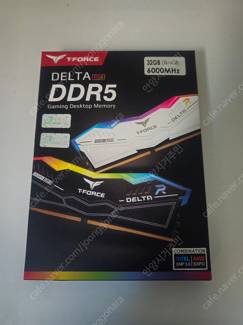 TeamGroup T-Force DDR5-6000 CL30 Delta RGB 패키지 (32GB(16Gx2)) 미개봉 팝니다