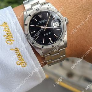 [정품] 롤렉스 오이스터퍼페추얼 데이트 블랙 엔진턴베젤 (Rolex Oysterperpetual Date Black Engine)