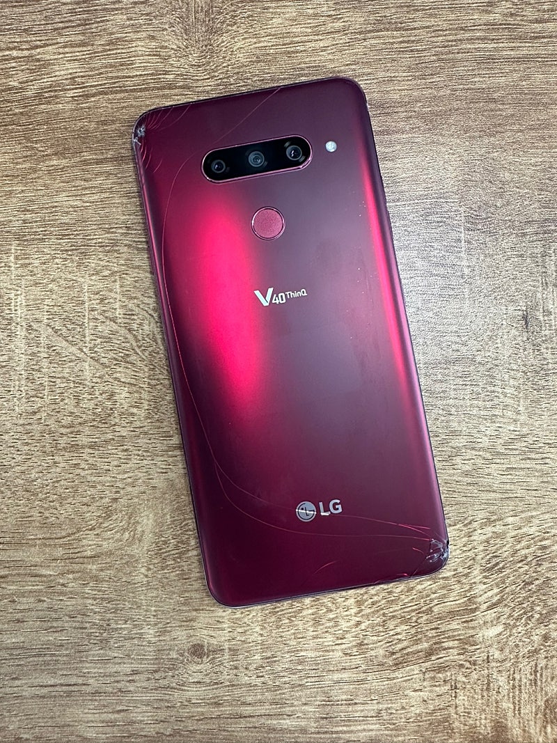 LG V40 128기가 레드 초미세 액정파손 가성비 꿀폰 5만원 판매해요