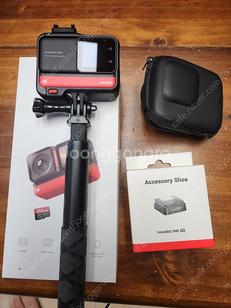 액션캠 인스타360 insta360 one rs 4k edition 풀박 및 엑세사리 등--1