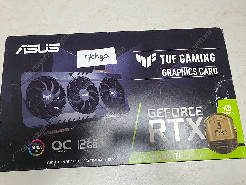 ASUS TUF RTX 3080Ti O12G OC D6X 12GB 55만에 팝니다.