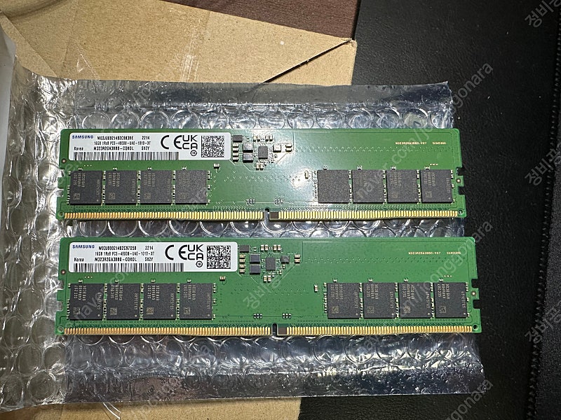 상태좋은 삼성램 DDR5 4800MHZ 16GB 2개 팝니다.