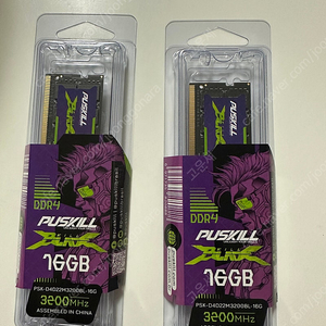 Puskill 노트북램 3200Mhz 16기가 두개