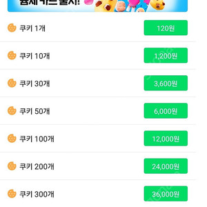 네이버 쿠키 1000개 80,000에 팝니다