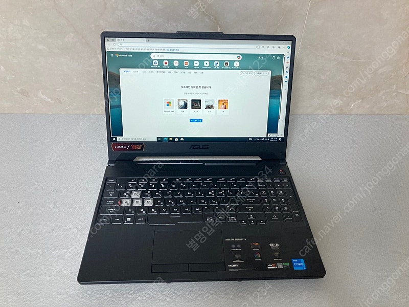 아수스 TUF 게이밍 노트북 15.6인치 (FX506HF-HN001) i5-11400H_RTX 2050 A급 팝니다.