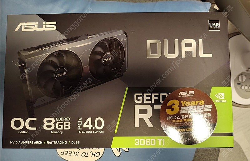 asus rtx 3060ti dual oc 8g 32만 팝니다