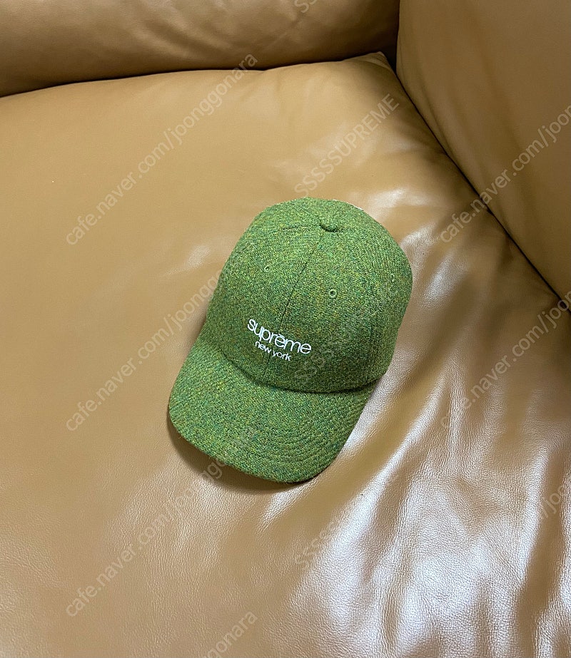 Supreme 슈프림 6패널 볼캡 모자 (Harris Tweed Khaki)