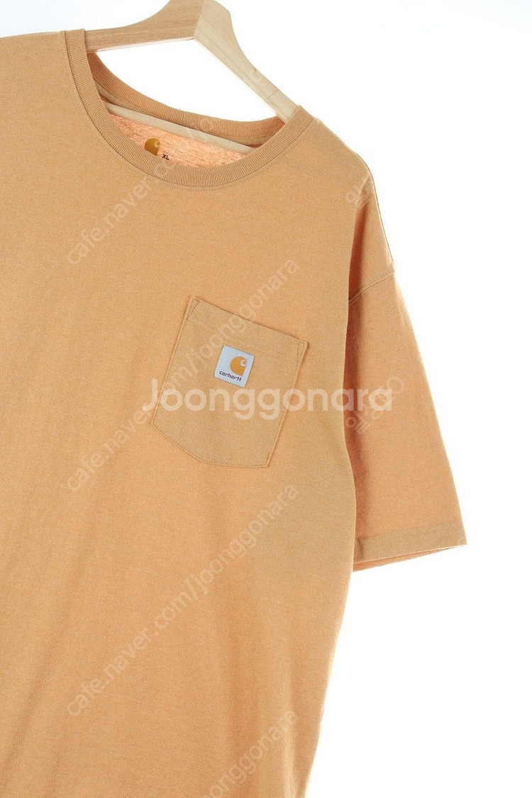 (XL) 칼하트 반팔 티셔츠 카멜 무지 아메카지 박시핏--0