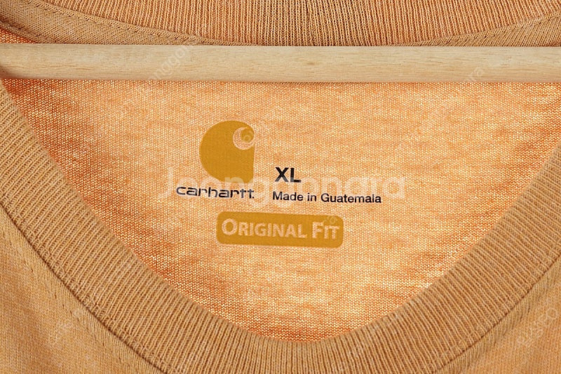 (XL) 칼하트 반팔 티셔츠 카멜 무지 아메카지 박시핏--4