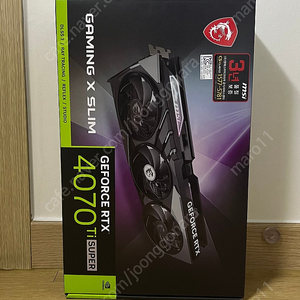 MSI 4070Ti 슈퍼 미개봉 그래픽카드 팝니다