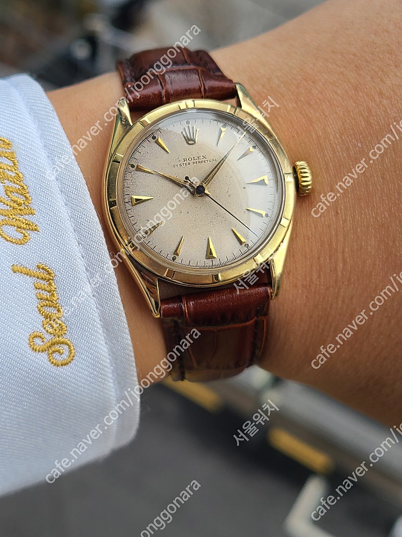 [정품] 롤렉스 오이스터퍼페추얼 버블백 옐로우골드 금통 빈티지 (Rolex Oyster Perpetual Bubble Back Yellow Gold)