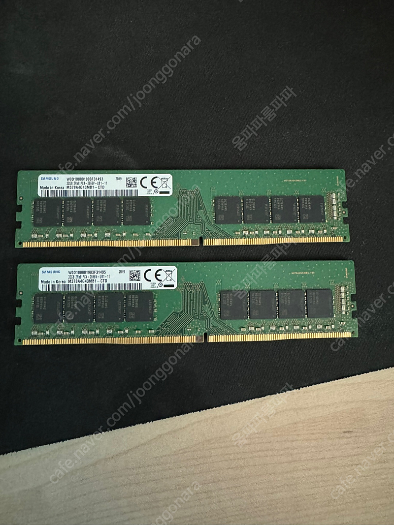 삼성 DDR4 32G 램 2666V - 총 2장