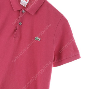 (M) 라코스테 반팔 카라 티셔츠 핑크 면 아메카지 한정판