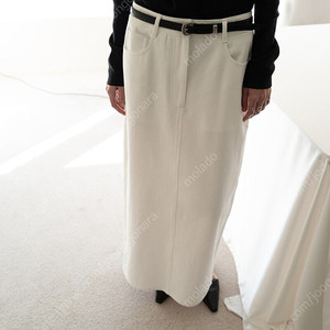 le17septembre 클레어 스트레이트 트윌 스커트 화이트 CLAIRE STRAIGHT TWILL SKIRT [WHITE] 36 르917 le917