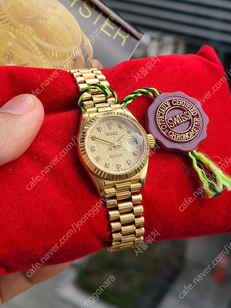 [정품] 롤렉스 여성용 데이저스트 10P 다이아몬드 18K 옐로우골드 올금통 (Rolex Datejust 10P Diamonds 18K Solid Gold Women's)