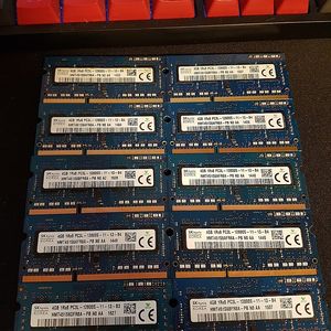 노트북램 저전력 PC3L DDR3 4GB 10개