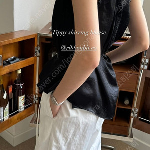 ribbonbit Tippy shirring blouse