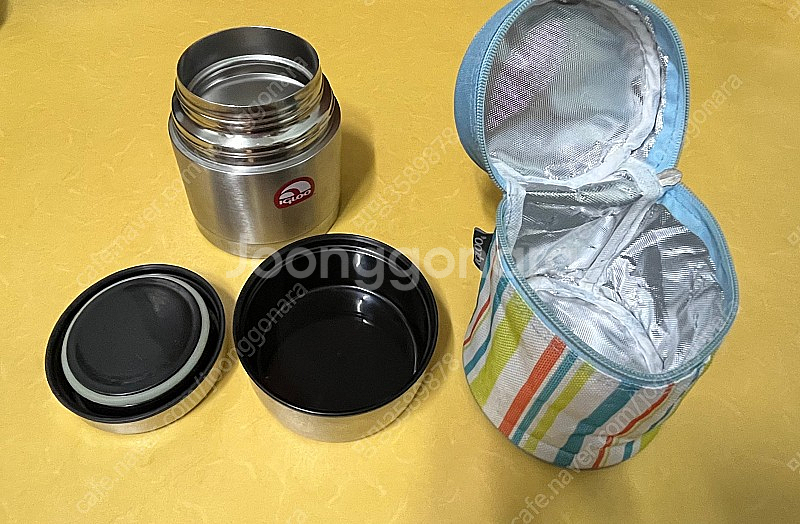 원형 스텐 도시락통, 도시락 가방 팝니다!--0