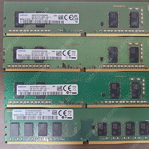 삼성 DDR4 4g 4개 일괄 팝니다. 25000원