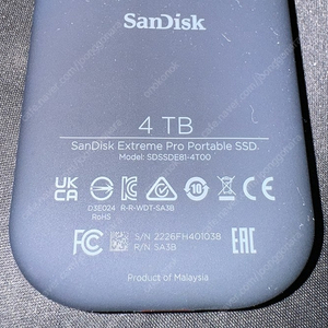 샌디스크 E81 외장SSD 4TB 팝니다.