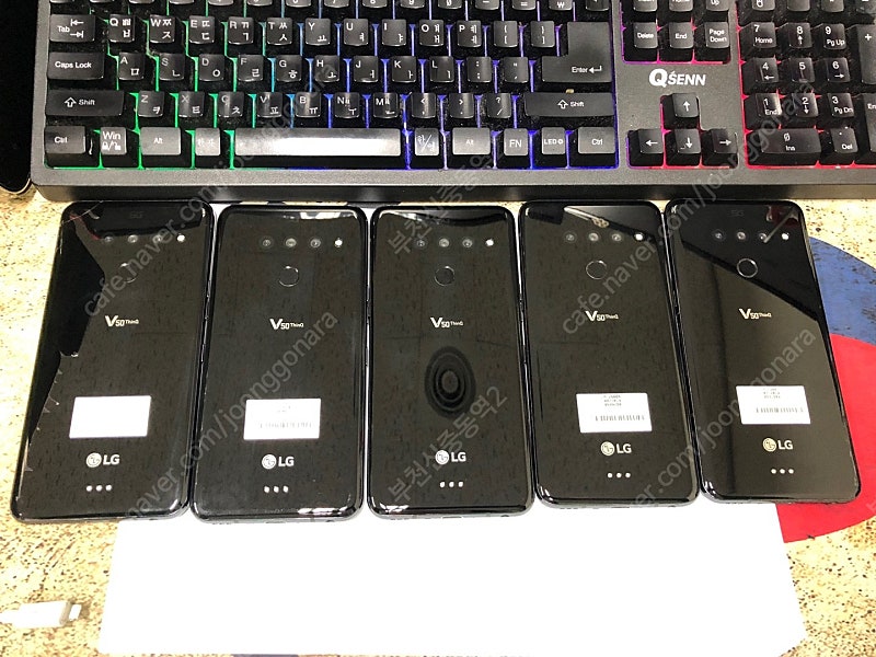 184895 LG V50 5G 블랙 128GB 가성비 게임용 업무폰 네비용 음악폰 프로그램용 추천 9만 기능정상+액정약간씩 파손폰