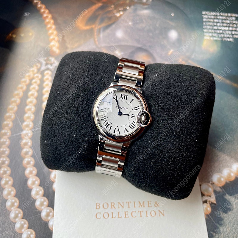 W69010Z4 까르띠에 발롱블루 28mm 스틸 쿼츠 Cartier