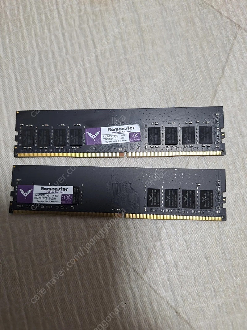 램몬스터 ddr4 3200 8gb 2개포함 램 메모리 삼성칩달림