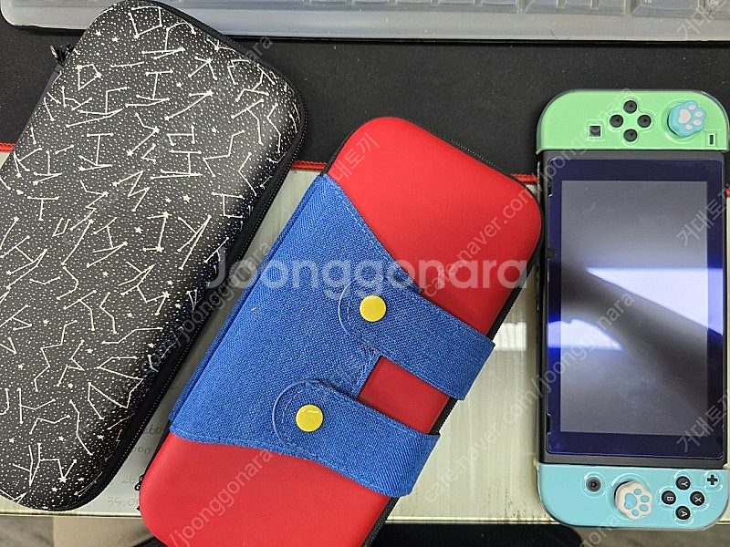 닌텐도 스위치 동물의 숲 에디션 + 동물의 숲 칩 팔아요--1