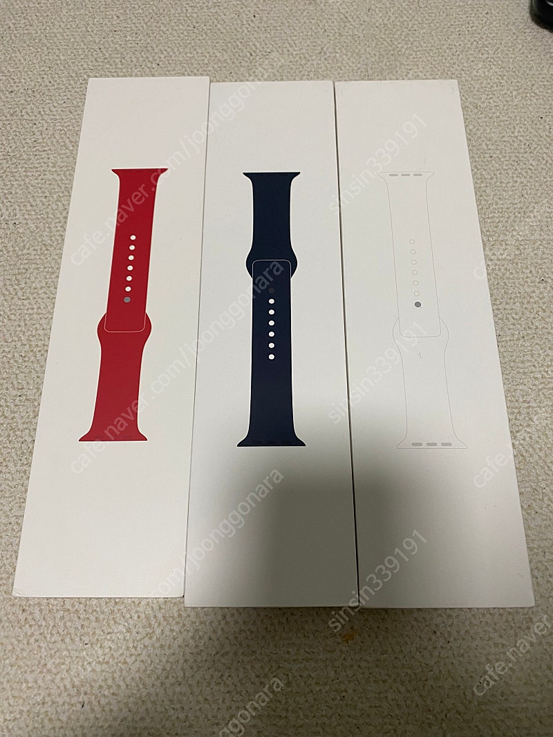 애플워치 애플정품 미개봉 45mm 미드나이트 레드 화이트 스포츠밴드