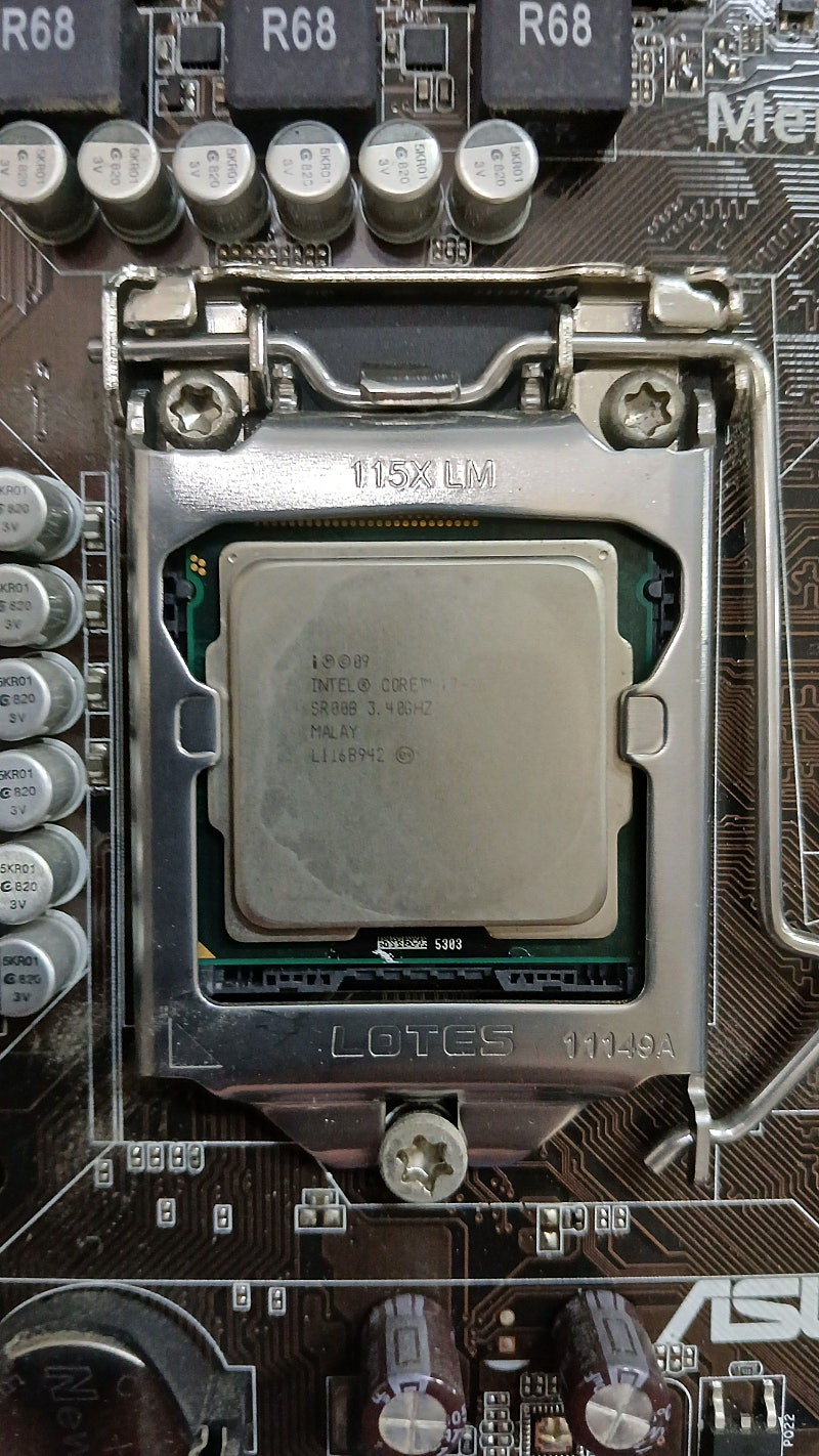 인텔 i7 2600 CPU/ 아수스 P8H67-M LX 메인보드/ 파워스테이션80 650W 파워