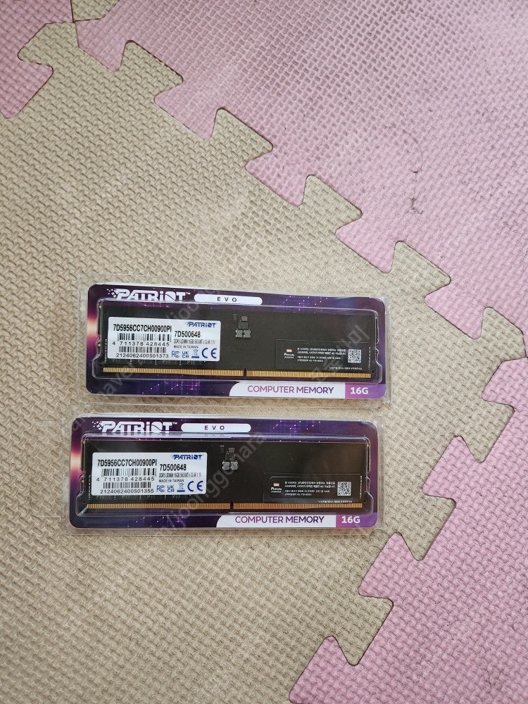 패트리어트 DDR5 16G PC5-44800 CL46 EVO 5600MHz 하이닉스 칩 내장 PMIC 언락 2개