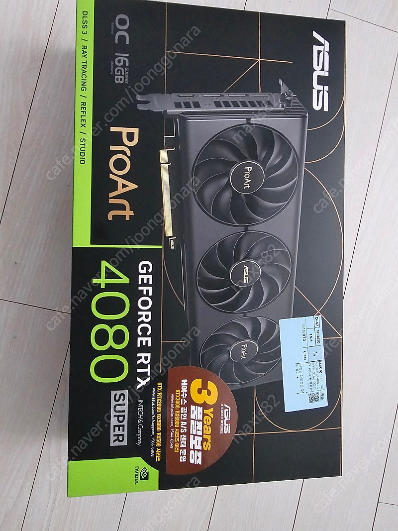 ASUS Proart rtx4080 super 그래픽카드 판매합니다.