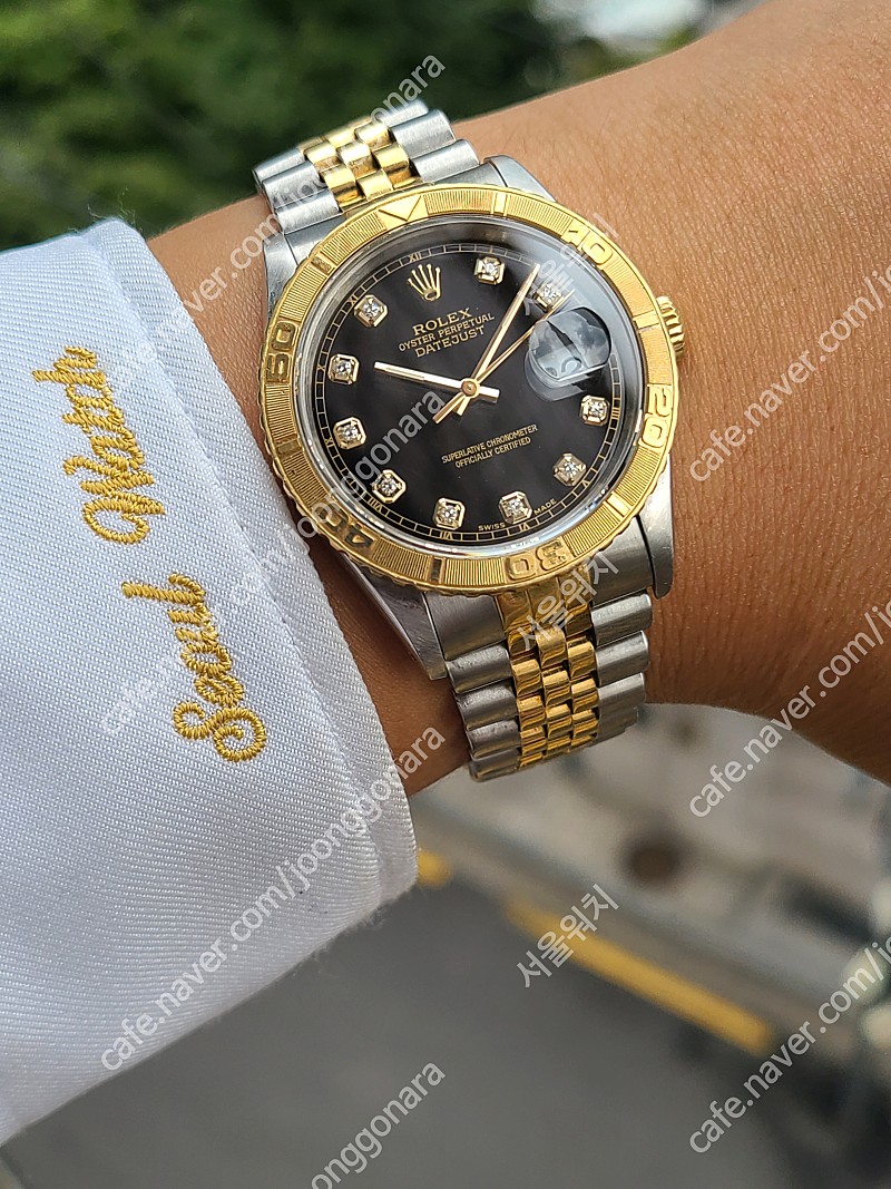 [정품] 롤렉스 데이저스트 썬더버드 18K 옐로우골드 콤비 블랙 10P (Rolex Datejust Thunderbird Black 10P Diamond 18K Two-Tone)